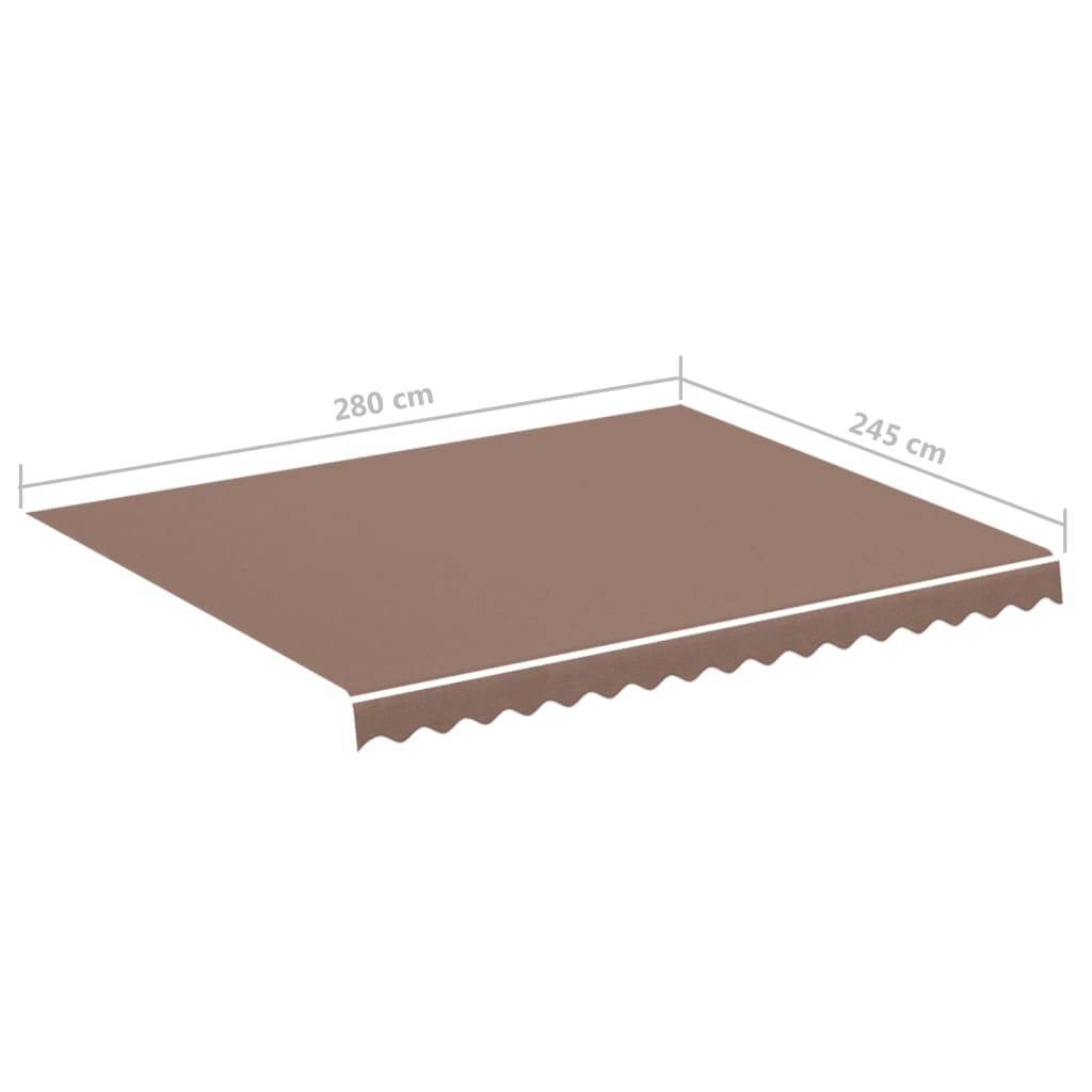 vidaXL Markisenbespannung Braun 3x2,5 m