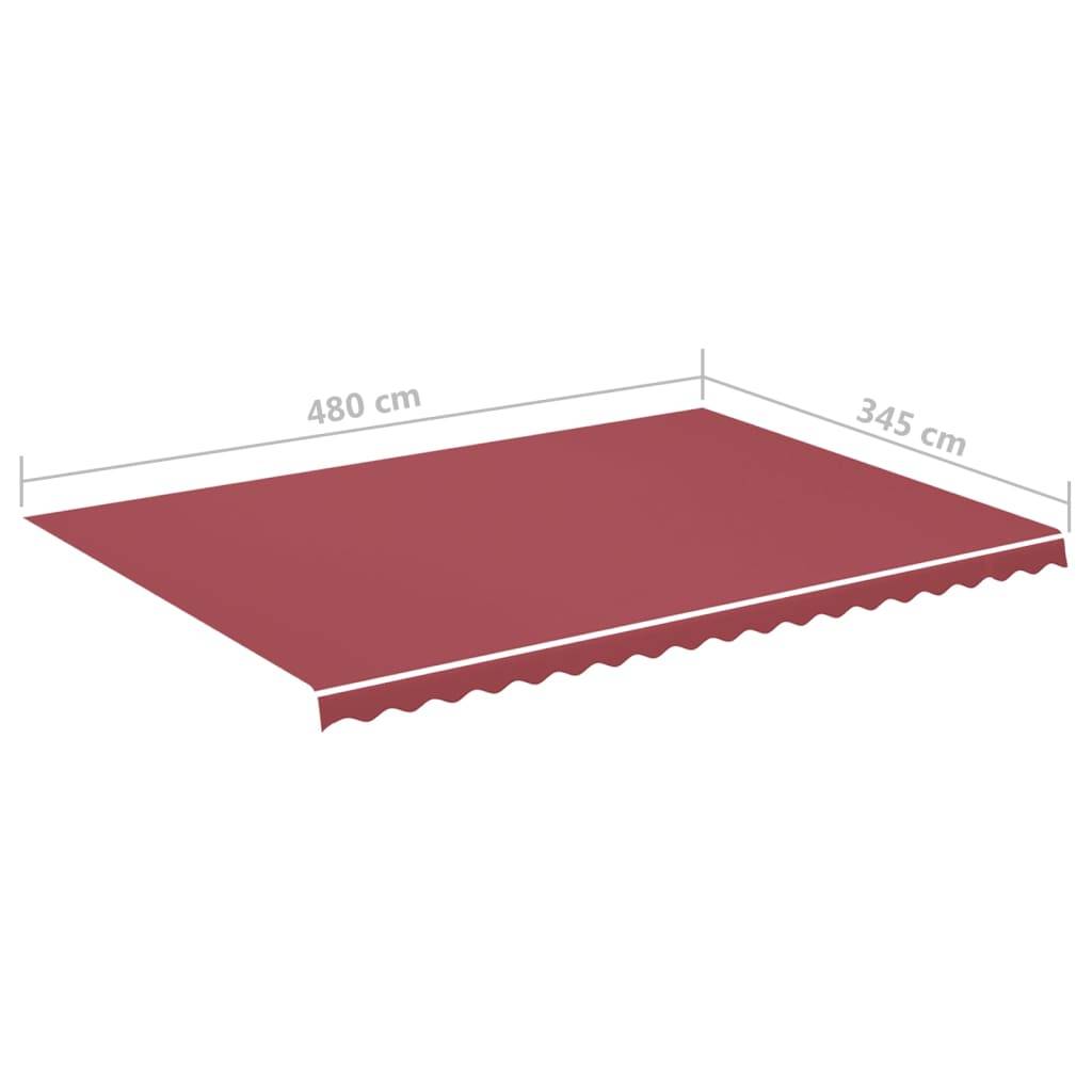 vidaXL Markisenbespannung Burgunderrot 5x3,5 m