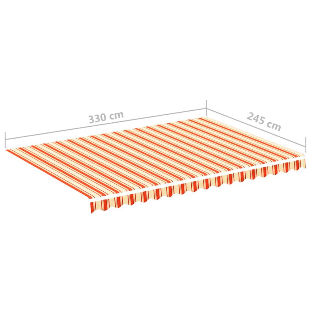vidaXL Markisenbespannung Gelb und Orange 3,5x2,5 m