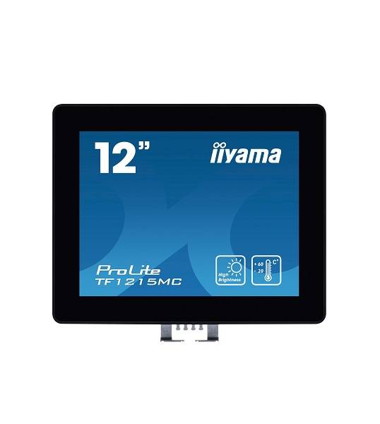 Iiyama TF1215MC-B1 LCD-Monitor EEK F (A - G) 30.7 cm (12.1 Zoll) 1024 x 768 Pixel 4:3 25 ms DisplayPort IPS LCD