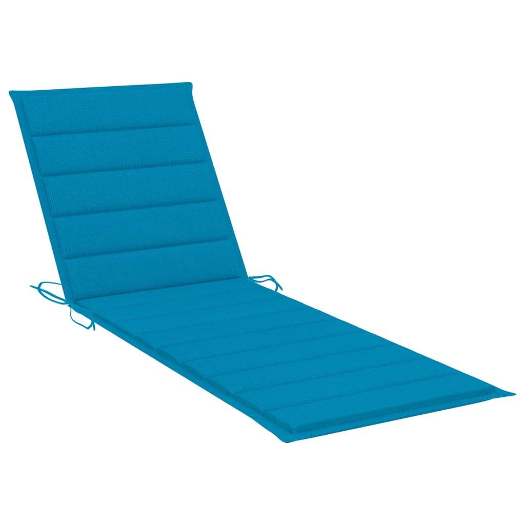 vidaXL Sonnenliege mit Blauer Auflage Imprägniertes Kiefernholz