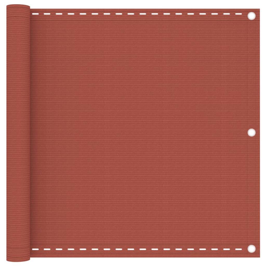 vidaXL Balkon-Sichtschutz Terracotta-Rot 90x600 cm HDPE