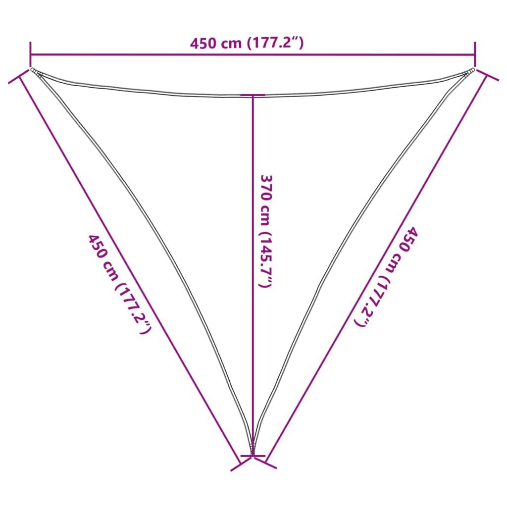 vidaXL Sonnensegel 160 g/m² Dunkelgrün 4,5x4,5x4,5 m HDPE