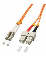 Lindy LC/SC 2m InfiniBand/Glasfaserkabel Mehrfarbig, Orange Multimedia-Technik Lichtwellenleiterkab