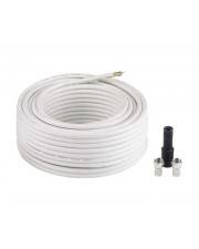 Hama SAT Anschlusskabel [1x F-Stecker - 1x F-Stecker] 10.00 m 100 dB Weiß