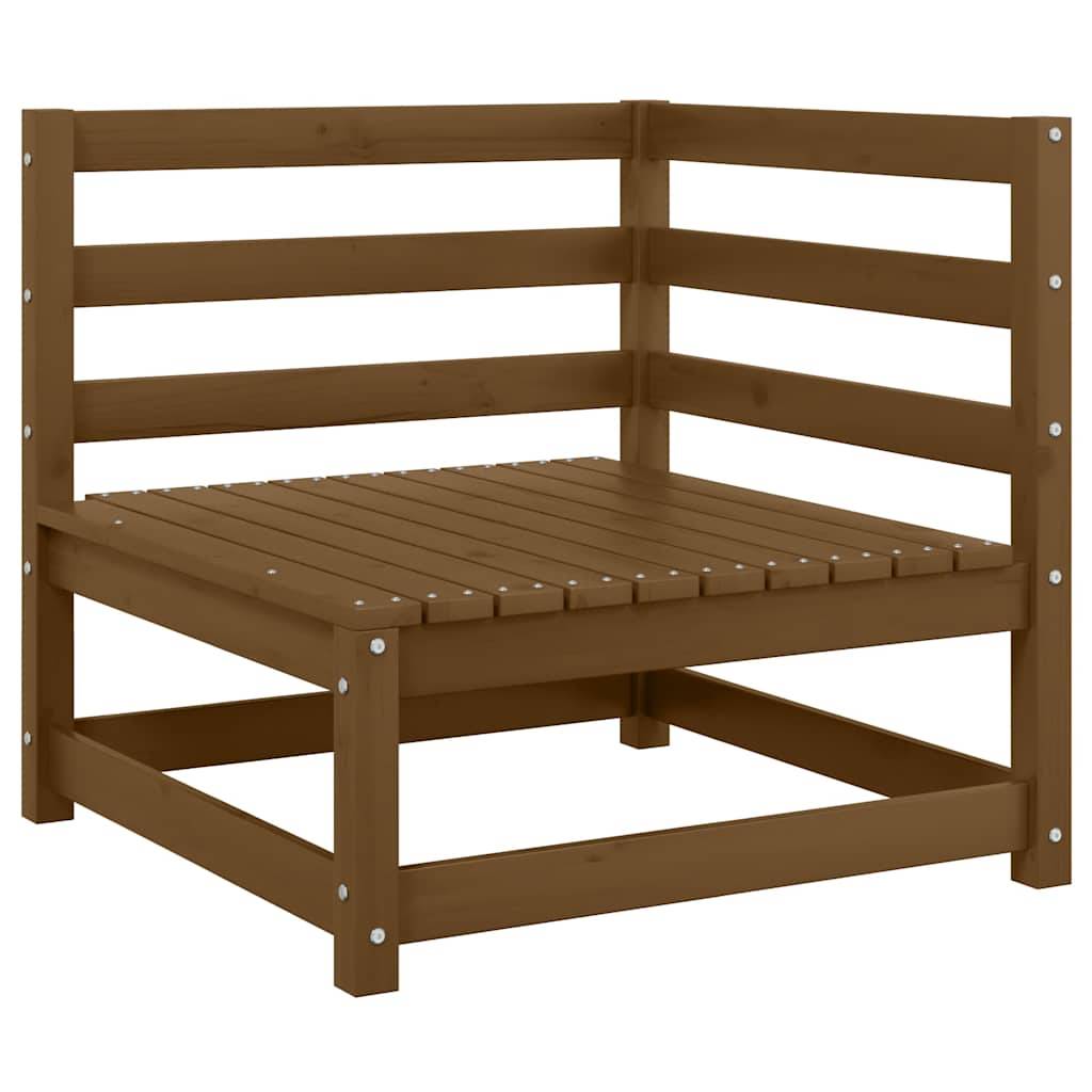vidaXL Garten-Ecksofa mit Creme Kissen Massivholz Kiefer