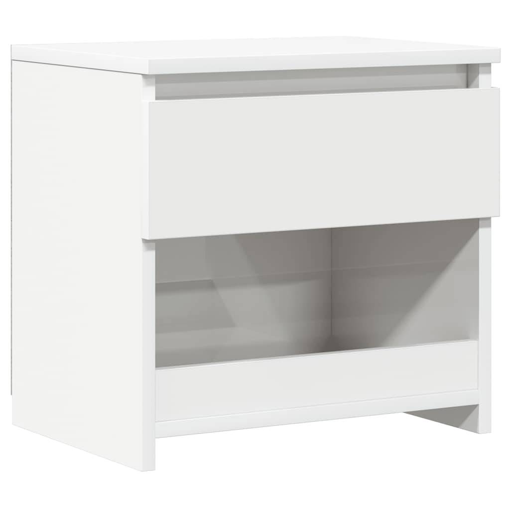 vidaXL Nachttisch Hochglanz-Weiß 40x30x39 cm Holzwerkstoff