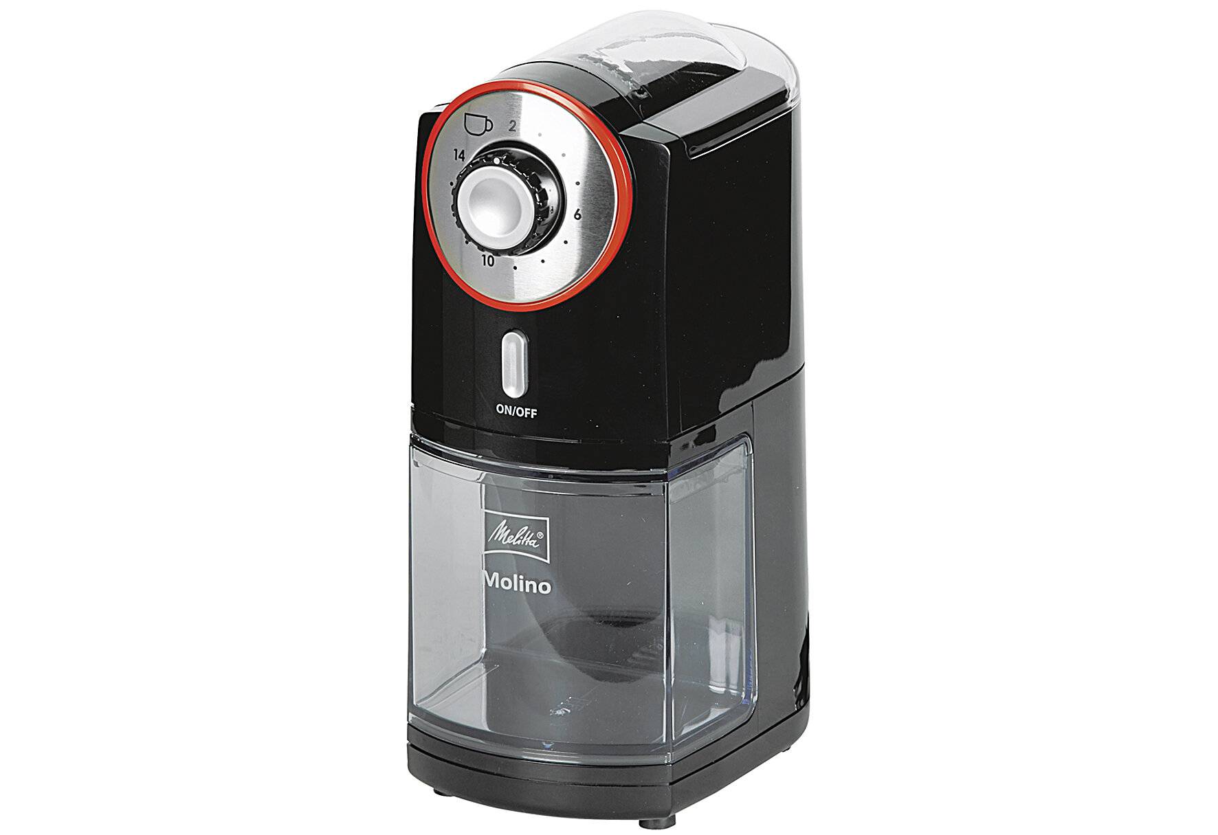 Melitta Molino® 1019-01 Kaffeemühle Schwarz/Rot