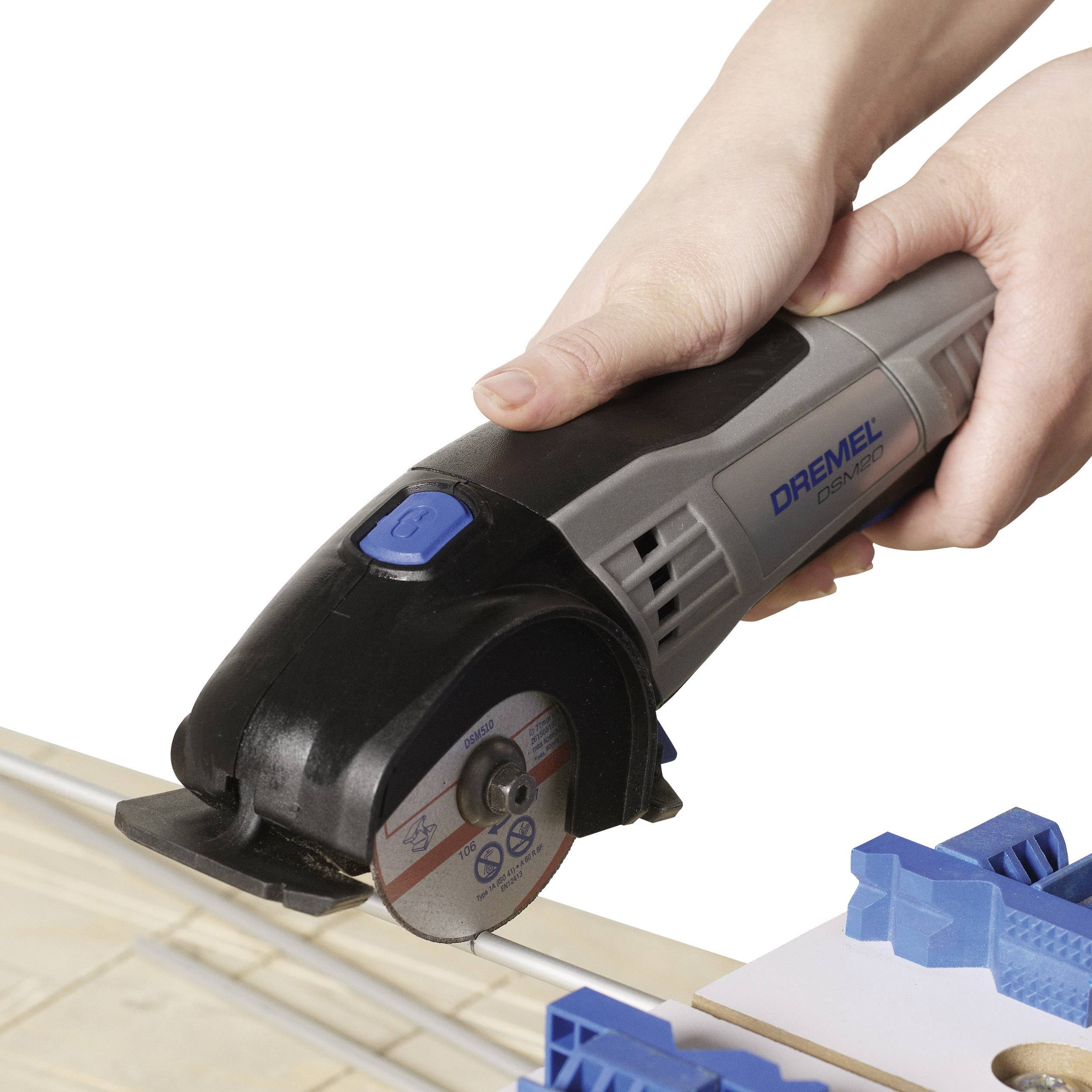 Dremel DSM 20-3/4 Mini-Kreissäge mit Zubehör, inkl. Koffer 8teilig 710 W