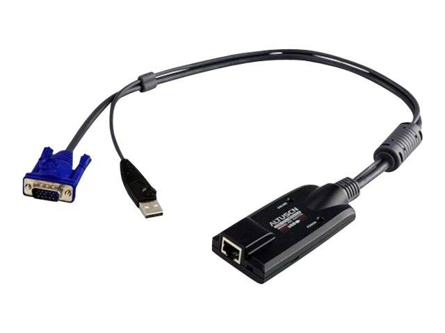 ATEN KVM Adapter [1x VGA-Stecker, USB 2.0 Stecker A - 1x RJ45-Buchse] 0.20 m Schwarz