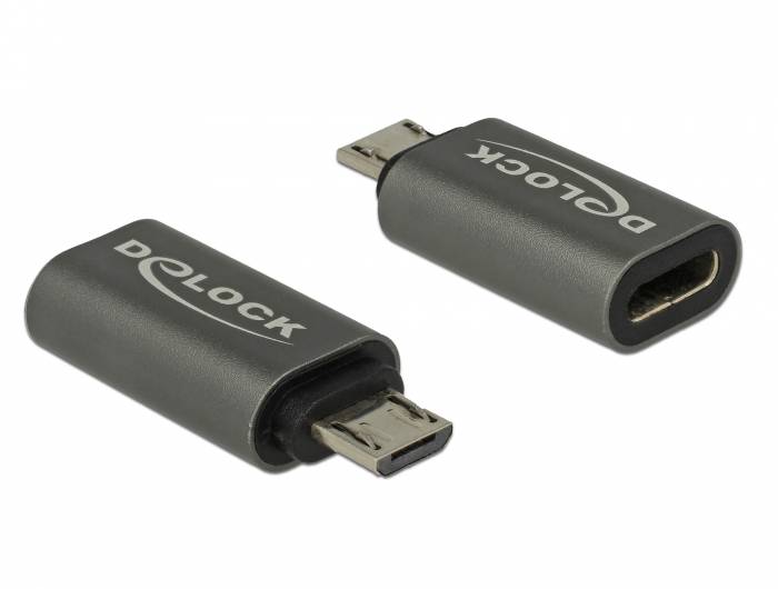 Delock - USB-Adapter - 24 pin USB-C (W) zu Micro-USB Typ B (M)