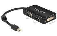 DeLOCK Delock Adapter mini Displayport 1.1 male > VGA / HDMI / DVI female Passive