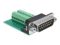 Delock Adapter 65275 D-SUB Stiftleiste 180 ° Polzahl: 15, 16 1 St.
