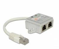 Delock RJ45 Netzwerk Adapter CAT 5 [1x RJ45-Stecker - 2x RJ45-Buchse] 15.00 cm Weiß