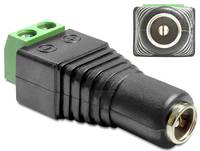 Delock 65421 DC (Strom) Adapter [1x DC-Buchse 5.5 mm - 1x 2-Draht-Leitung] Schwarz 0.00 m