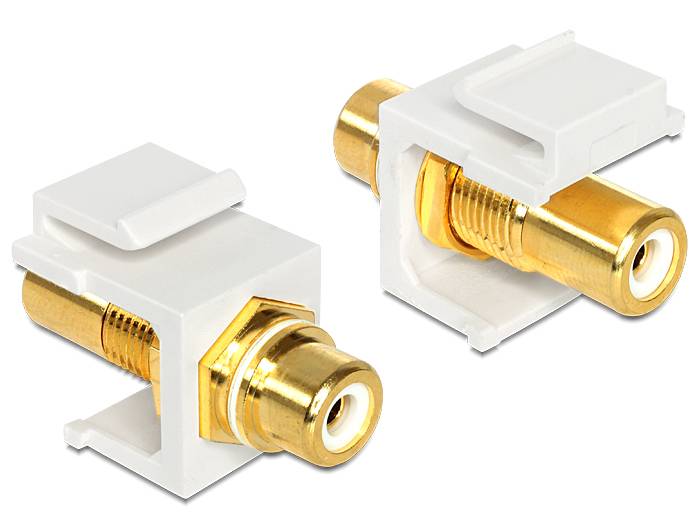 Delock 1982594 1982594 Cinch Audio Adapter [1x Cinch-Buchse - 1x Cinch-Buchse] Weiß