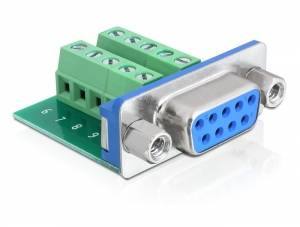Delock 65268 65268 D-SUB Buchsenleiste 180 ° Polzahl: 9, 10 1 St.