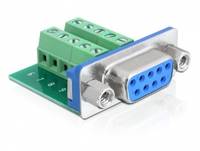 Delock 65268 65268 D-SUB Buchsenleiste 180 ° Polzahl: 9, 10 1 St.