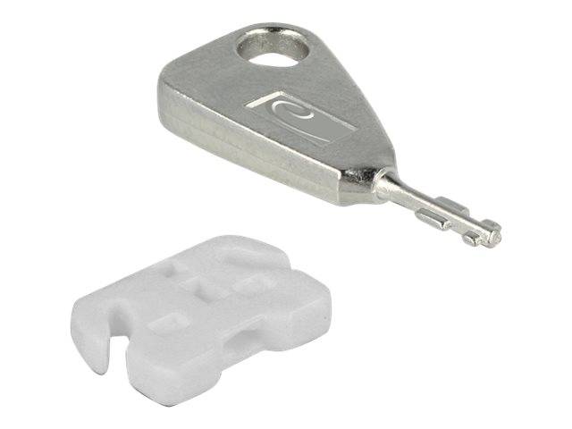 Delock USB-A Port Schloss 20648 5er Set Weiß inkl. 2 Schlüssel 20648