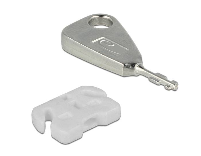 Delock USB-A Port Schloss 20648 5er Set Weiß inkl. 2 Schlüssel 20648
