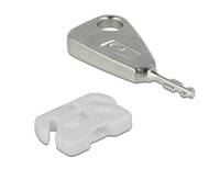 Delock USB-A Port Schloss 20648 5er Set Weiß inkl. 2 Schlüssel 20648