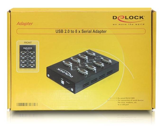 DeLock USB 2.0 to 8 x Serial Adapter - Serieller Adapter
