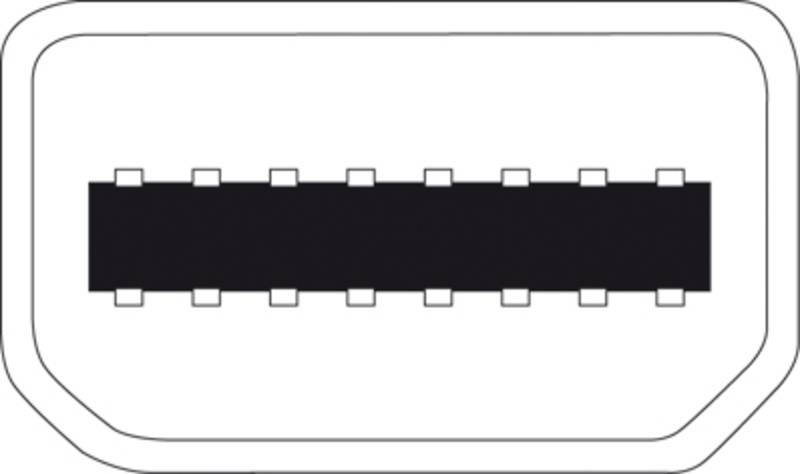 DIGITUS DisplayPortKabel miniDP -> HD15 St/Bu 0.15m 1.1a