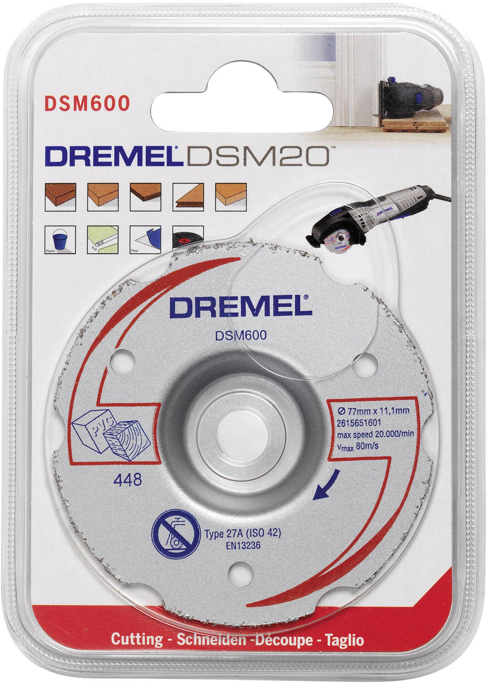 Dremel DSM 600 2615S600JA Trennscheibe gerade 77mm 11.1mm 1St.