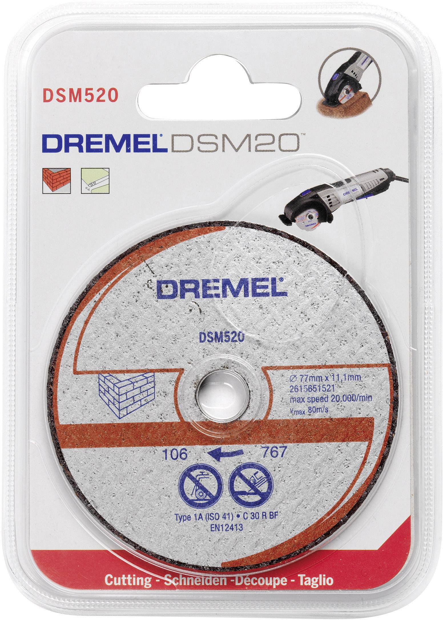 Dremel DSM 520 2615S520JA Trennscheibe gerade  77 mm 11.1 mm 2 St.
