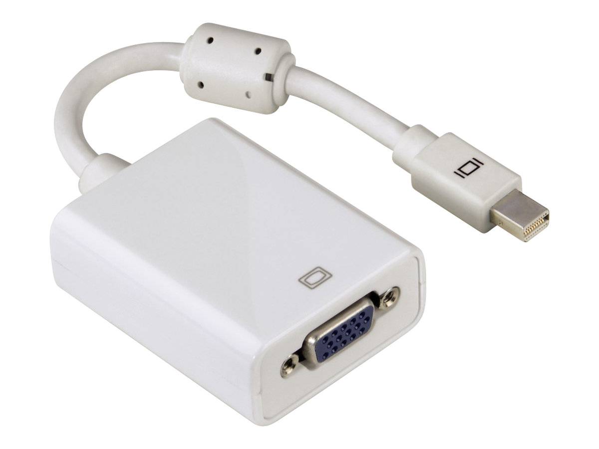 Hama 53247 DisplayPort / VGA Adapter [1x Mini-DisplayPort Stecker - 1x VGA-Buchse] Weiß mit Ferritkern