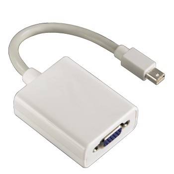 Hama 53247 DisplayPort / VGA Adapter [1x Mini-DisplayPort Stecker - 1x VGA-Buchse] Weiß mit Ferritkern
