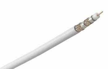Hama SAT Anschlusskabel [1x F-Stecker - 1x F-Stecker] 10.00 m 100 dB Weiß