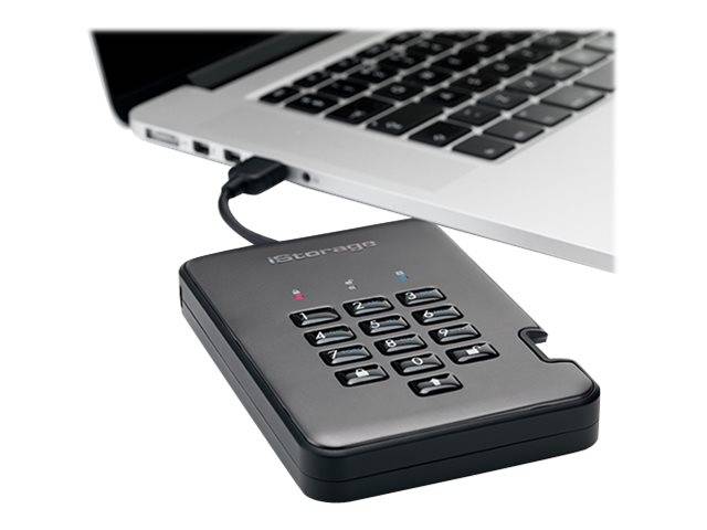 iStorage diskAshur PRO 2® 1 TB Externe Festplatte 6.35 cm (2.5 Zoll) USB 3.2 Gen 2 (USB 3.1) Graphit IS-DAP2-256-1000-C-G