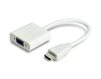 JJ JouJye 2240 HDMI / VGA Adapter [1x HDMI-Stecker - 1x VGA-Buchse] Weiß 16.00 cm