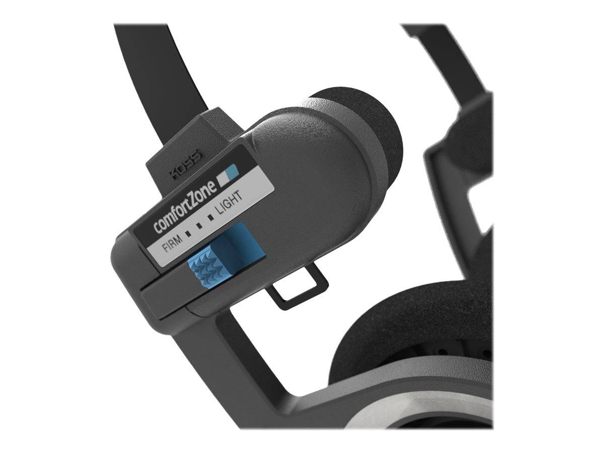 KOSS PORTA PRO mic On Ear Kopfhörer kabelgebunden Schwarz, Silber Leichtbügel, Headset, Lautstärkebegrenzung