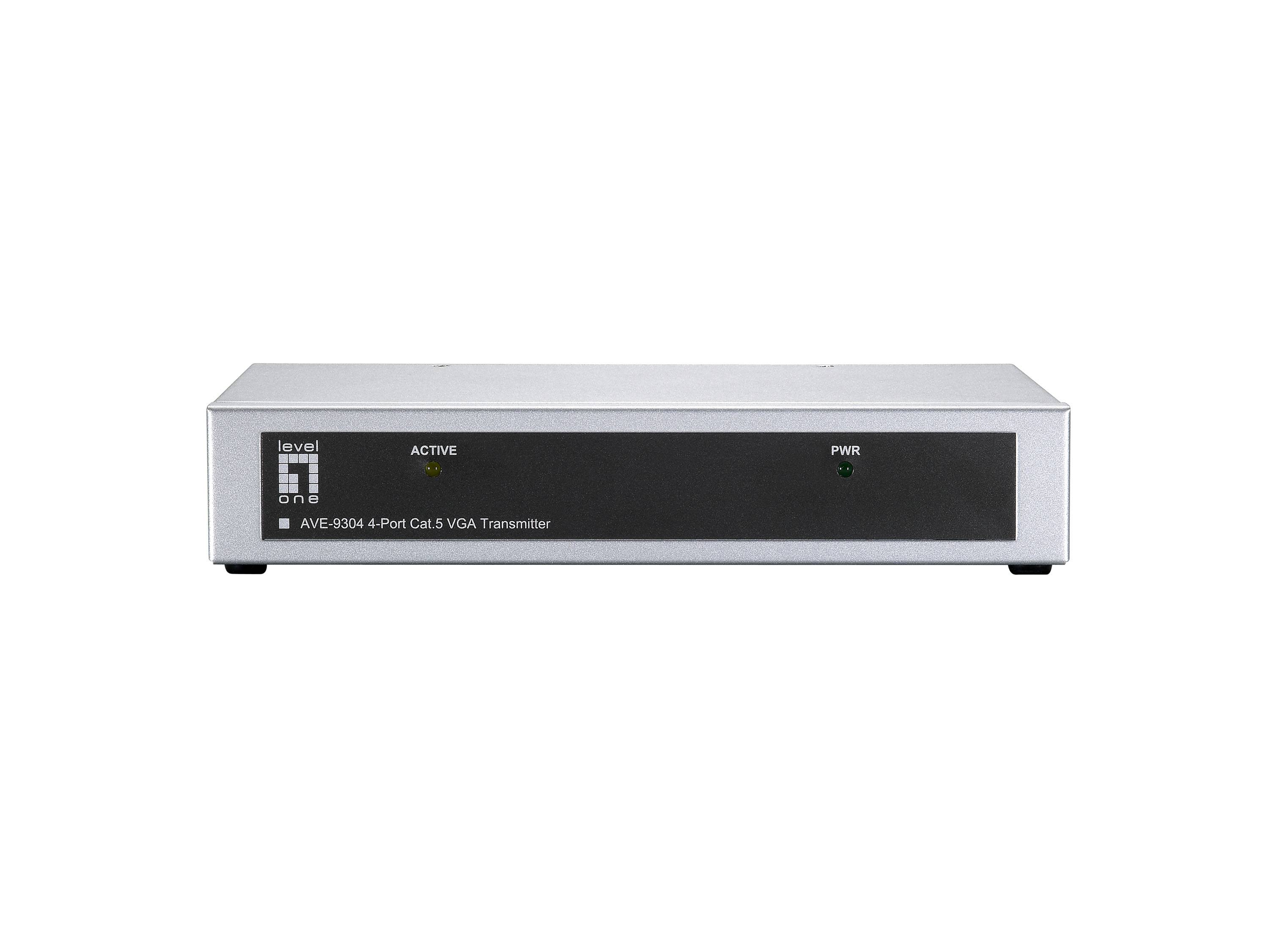 LevelOne AVE-9304 4-port LR Cat.5 A/V Transmitter