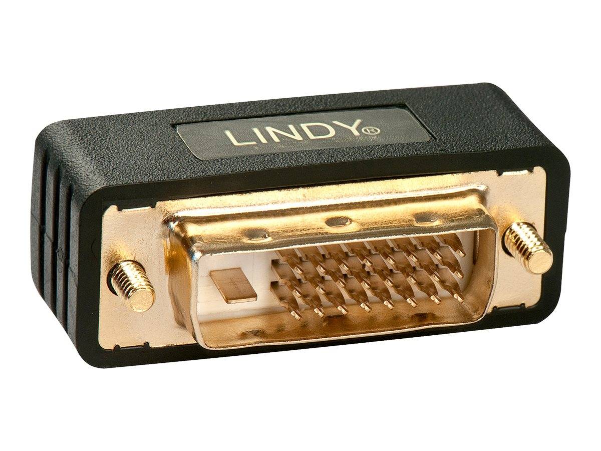 LINDY 41098 DVI Adapter [1x DVI-Buchse 24+5pol. - 1x DVI-Stecker 24+5pol.] Schwarz