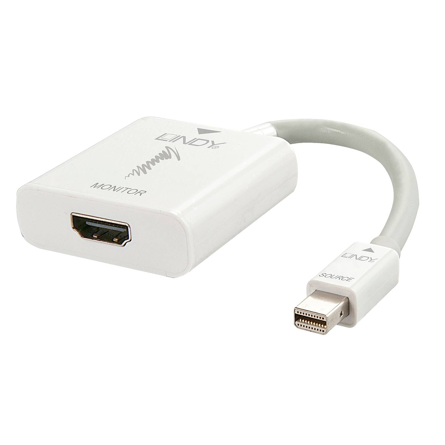 LINDY 41069 Mini-DisplayPort / HDMI Konverter [1x DisplayPort Stecker - 1x HDMI-Buchse] Weiß 15.00 cm