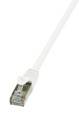 LogiLink CP2011S RJ45 Netzwerkkabel, Patchkabel CAT 6 F/UTP 0.25 m Weiß mit Rastnasenschutz 1 St.