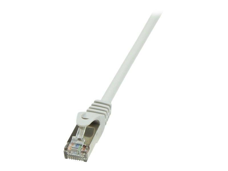 LogiLink CP2072S RJ45 Netzwerkkabel, Patchkabel CAT 6 F/UTP 5.00 m Grau mit Rastnasenschutz 1 St.