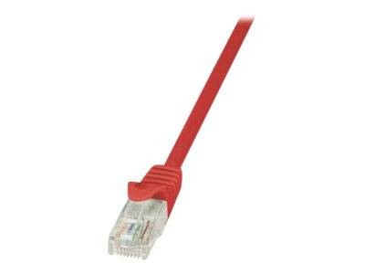 LogiLink CP2034U RJ45 Netzwerkkabel, Patchkabel CAT 6 U/UTP 1.00 m Rot mit Rastnasenschutz 1 St.