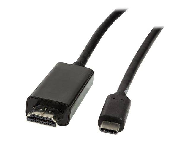 LogiLink USB-C® / HDMI Adapterkabel USB-C® Stecker, HDMI-A Stecker 3.00m Schwarz UA0330 USB-C®-Displaykabel