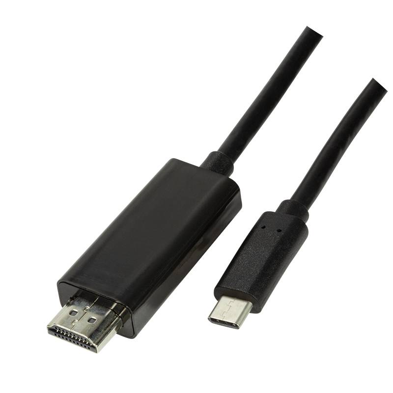 LogiLink USB-C® / HDMI Adapterkabel USB-C® Stecker, HDMI-A Stecker 3.00m Schwarz UA0330 USB-C®-Displaykabel