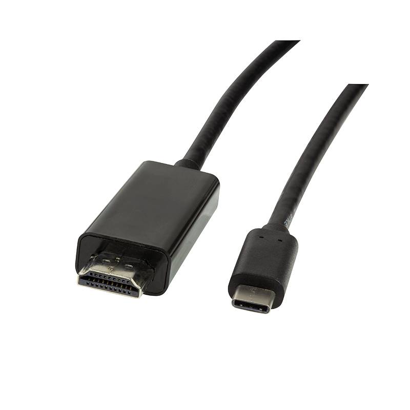 LogiLink USB-C® / HDMI Adapterkabel USB-C® Stecker, HDMI-A Stecker 3.00m Schwarz UA0330 USB-C®-Displaykabel