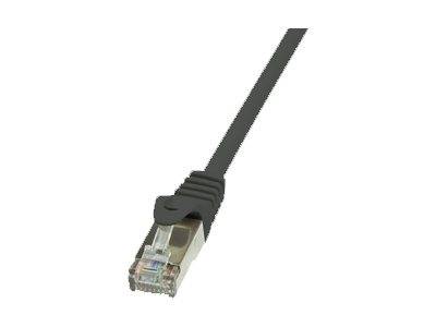 LogiLink CP1073S RJ45 Netzwerkkabel, Patchkabel CAT 5e F/UTP 5.00 m Schwarz mit Rastnasenschutz 1 St.