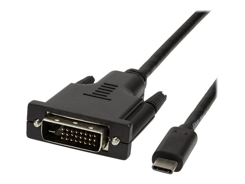 LogiLink USB-C® / DVI Adapterkabel USB-C® Stecker, DVI-D 24+1pol. Stecker 1.80 m Schwarz UA0331 USB-C®-Displaykabel