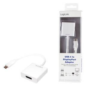 LogiLink CV0109 Adapter [1x DisplayPort Stecker - 1x DVI-Buchse 24+1pol., HDMI-Buchse, VGA-Buchse] Schwarz