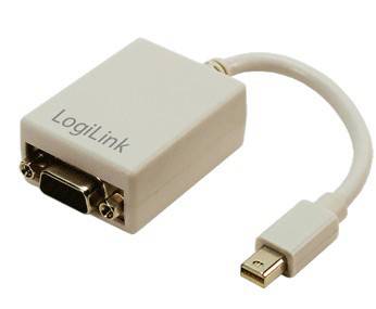 LogiLink CV0038 DisplayPort / VGA Adapter [1x Mini-DisplayPort Stecker - 1x VGA-Buchse] Weiß 0.09 m