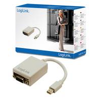 LogiLink CV0038 DisplayPort / VGA Adapter [1x Mini-DisplayPort Stecker - 1x VGA-Buchse] Weiß 0.09 m