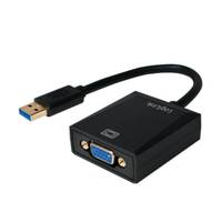 LogiLink UA0231 USB / VGA Adapter [1x USB 3.2 Gen 1 Stecker A (USB 3.0) - 1x VGA-Buchse] Schwarz 10.00 cm